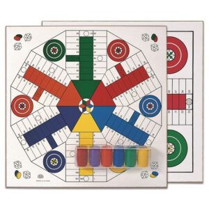 Juego TABLERO PARCHÍS 4-6 JUGADORES MADERA CON ACCESORIOS